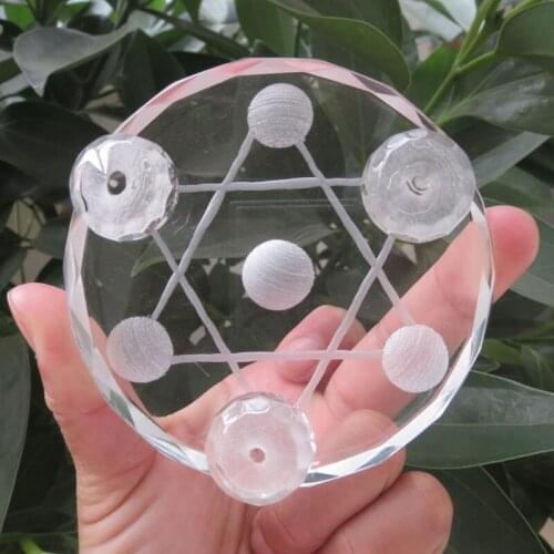 187g Beautiful 7* Crystal Balls Sphere Base Glasses Stand 80mm -- Free Shipping