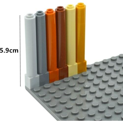 1x1x6 Solid Pillar MOC Parts Building Blocks Support Compatible with 43888 DIY Bricks Educational Creative Toys for Children
