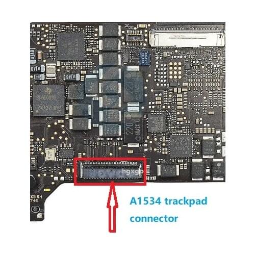 2--100PCS/LOT for MacBook pro 12" A1534 820-00244 820-00045 J4801 Trackpad TPAD IPD ZIF FPC connector clip socket on mainboard