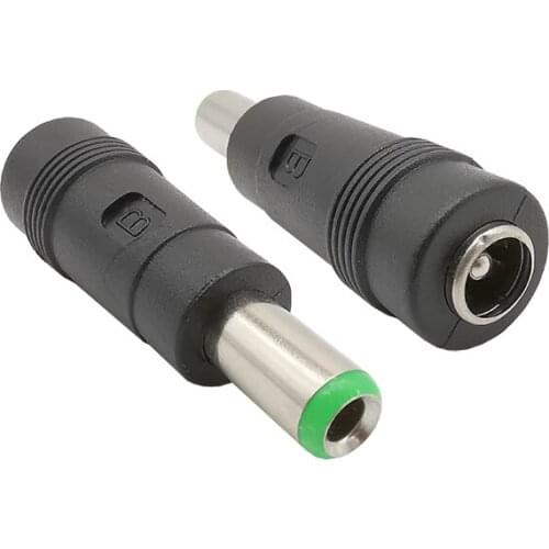 1/2/5Pcs DC Power Plug Connectors 5.5 x 2.1mm Female Socket to 6.3 x 3.0mm Male Plug DC Connector Adapter Electrical Socket