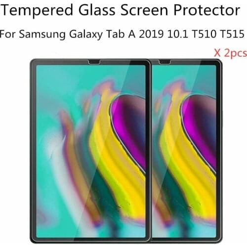 2pcs 0.3mm 9H Tempered Glass For Samsung Galaxy Tab A 2019 10.1 T510 T515 SM-T510 SM-T515 Screen Protector Protective Film