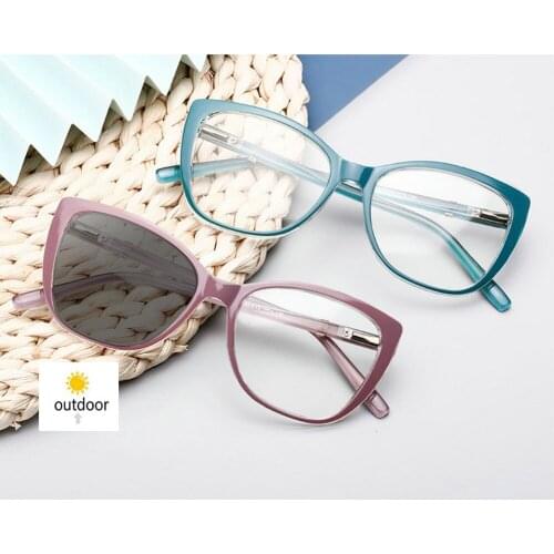 2020 Transition Sunglasses Photochromic myopia Eyeglasses Finished myopia Glasses for women Computer Optical Glasses Frame NX