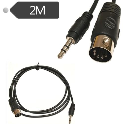 5 Pin Din Plug To 3.5mm Stereo Jack Plug Audio Cable 2m