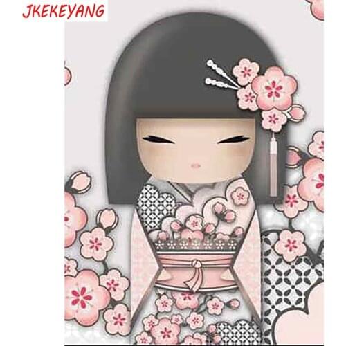 5D DIY square/round Diamond Painting Japanese doll Cross Stitch Diamond Embroidery Pattern Rhinestone J2368