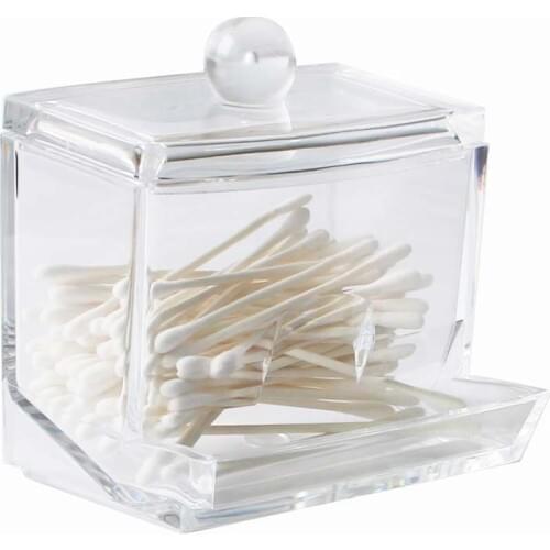 Acrylic cotton swab container, cosmetic storage box, transparent cotton pad box, jewelry storage box and candy jar