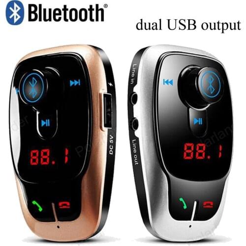 Bluetooth Car MP3 Audio Player LCD Display Handsfree FM Transmitter Wireless FM Modulator Car Kit dual USB Charger