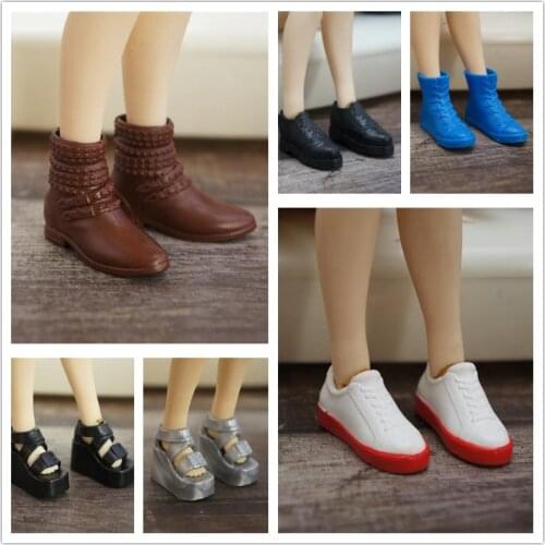 Blythy Doll Boots Girl Doll Decors 1/6 Blyth Doll White Brown Red Sandal Shoes Children DIY Dressing Toy Girl Christmas Gifts