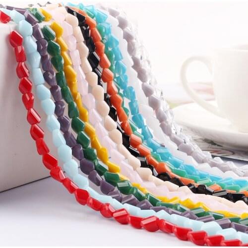 75Pcs/Lot Glass Faceted Loose Beads Purple 6mm Austrian Crystal Long Twist Charms Jewelry Making Earing Needlework Accessories