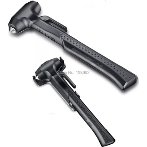 Black/Red safety hammer car life-saving escape hammer window car Window broken emergency glass breaker