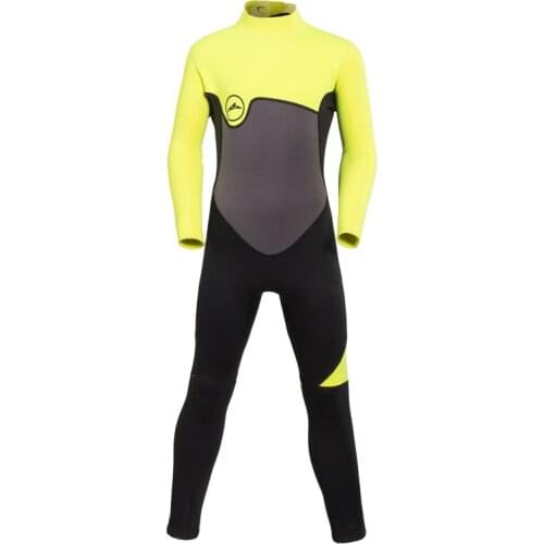 Kids Wetsuit Full Swimsuit, 2mm Neoprene One Piece Wetsuit Back Zip for Boys Girls Toddler Youth Swimming,Diving,Snorkeling