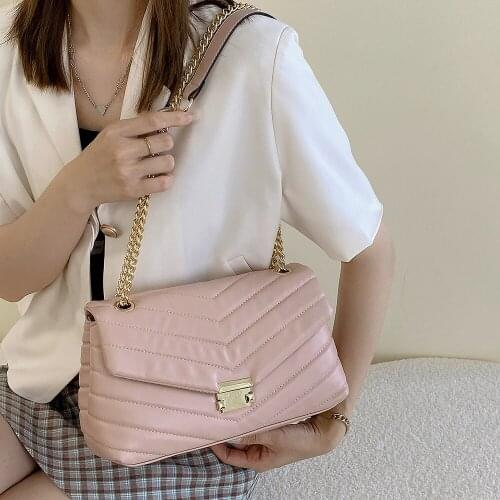 Designer Women Pu Leather Handbags High Quality Ladies Small Purse Chain Shoulder Bag Fashion Female Crossbody Bags for Women