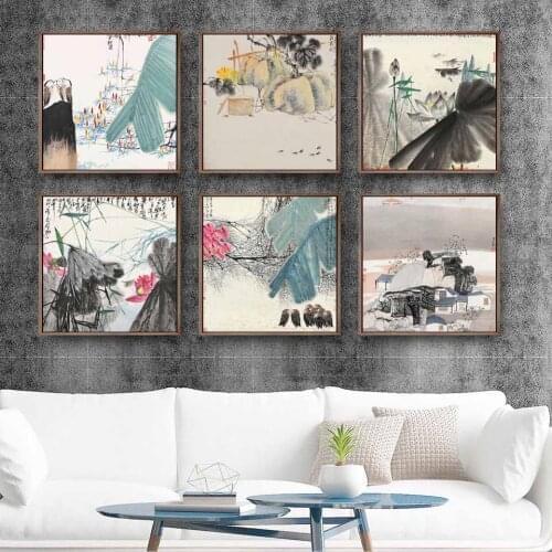 Home Decoration Painting Print Canvas Wall Art Pictures Square Poster Oil Unframed Drawings Xue Liang farmhouse Chinese Style
