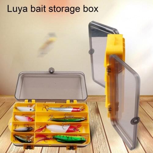 Double Sided Multi Compartments Fishing Tackle Box Bait Lure Hook Storage Case Mini Bait Box Gadget Box Fishing Tool Accessories