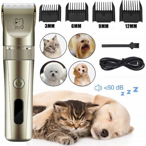 Electrical Dog Hair Trimmer USB Charging Pet Hair Clipper Rechargeable Low-noise Cat Hair Remover Grooming Hair Cutter Machine