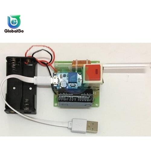 Electromagnetic Gun Charging Diy Module Primary Electromagnetic Gun Module Scientific Experimental Model With Battery Case 5M