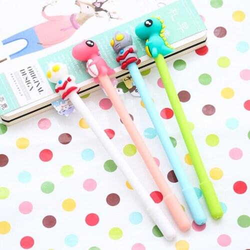 Ellen Brook 1 Piece Korean Stationery Fashion Cute Kawaii Dinosaur Pen Advertising Gel Pen School Office Supplies Gift
