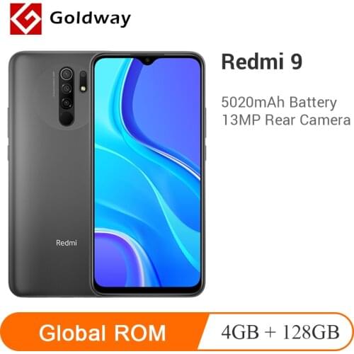 Global ROM Xiaomi Redmi 9 4GB RAM 128GB ROM Mobile Phone Helio G80 Octe Core 13MP Quad Camera 6.53" FHD+ Display 5020mAh