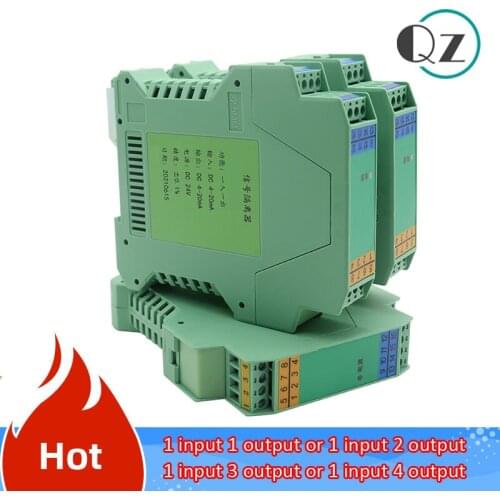 Signal isolators sensor 4-20mA 0-5V 0-10V current voltage transmitter multiple input multiple output signal isolation 24V power
