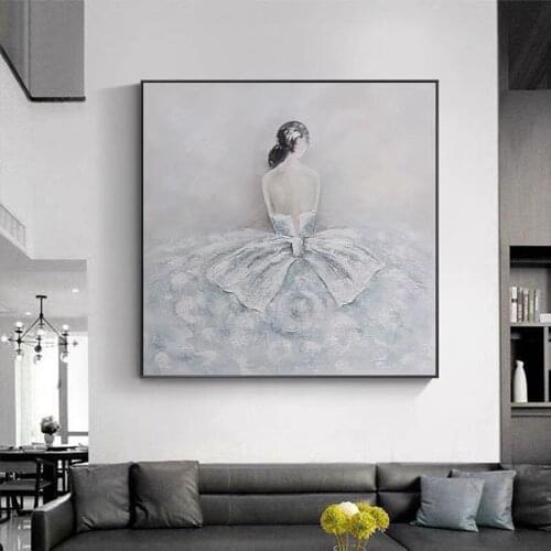 Beautiful Girl Art Oil Painting Modern Poster Picture On The Wall Canvas Picture Painting Decor Living Room Bedroom No Frame