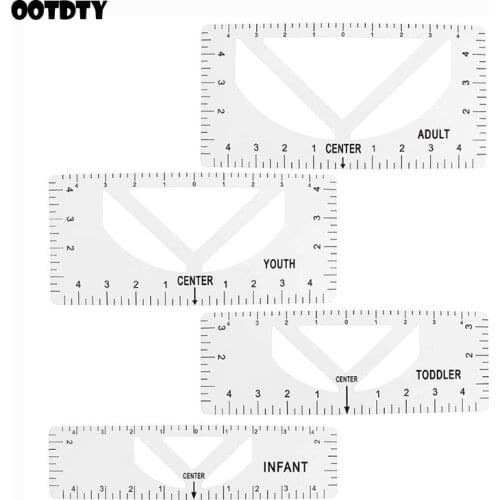 4 Pcs V-Shaped Guide Ruler Easy Operation T-Shirt Folding Tool V-Neck T-Shirt Alignment Tool for Making Fashion Center