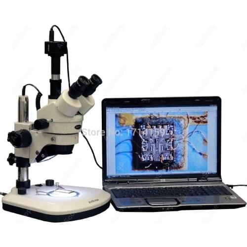 Smart phone repair-AmScope Supplies 3.5X-90X LED Low Heat Zoom Stereo Microscope + 5MP Digital Camera