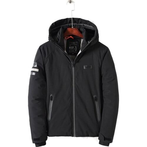 Elena Store Autumn Winter Men Jacket Waterproof Hooded Collar Thick Warm Windbreaker Men Casual Coat Parkas Jacket Outerwear