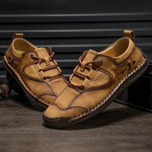 Brand Summer Mens Casual Shoes Leather Mens Loafers Outdoor Comfortable Platform Men Driving Shoes Hot Sale Moccasins Shoes