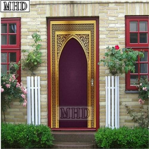 Ramadan Festival Gift Diamond Painting Muslim Church Door Icon diy 5d Full Square Drill Diamond Embroidery Islamic Mosaic