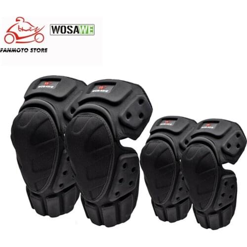 WOSAWE 4Pcs Motorcycle Elbow Protector Knee Pads EVA Protective Gear for Motorbike Skiing Skating Ridng Racing Safety Guards