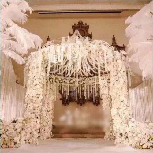 Brand New artificial flower hydrangea wisteria flowers rattan vines wedding arch marrige party Garlands Floral Decoration