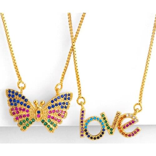 2020 New Arrival Love Letter Pendant Necklace Gold Color Name Jewelry Chain Chocker For Women Girls Birthday Wedding Party Gift