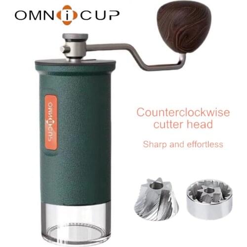Omnicup Manual Coffee Grinder High Quality Coffee Grinding Machine Burr Mill Grinder Mini Bean Milling Portable Kitchen Grinding