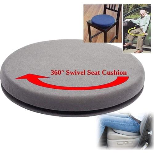 360 Degree Rotation Cushion Anti-skid Car Seat Foam Mobility Aid Chair Seat Revolving Cushion Swivel Car Memory Foam Mat