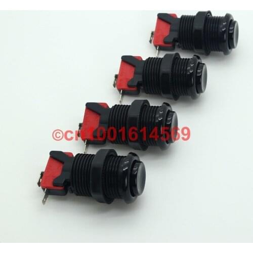 Reyann 4pcs/lot 30mm Happ Style Standard Arcade Button With Microswitch for Mame Games , Jamma Multicade & Video Games - Black