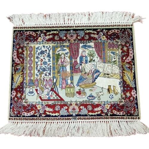 Seeykeep™ 1.8x1.3ft 500Lines Collectables Rectangle Pure Silk Handknotted Fariy tale Rug-SK3036191