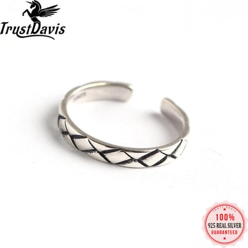 ElfoPlataSi Genuine 925 Sterling Thai Silver Fashion Lovely Cross Adjustable Ring For Women Wedding Party S925 Jewelry DA1095