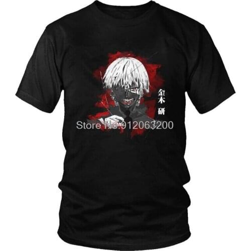 Tvoe Tokyo Ghoul Ken Kaneki T-Shirts Men Novelty T Shirt Short Sleeve Japanese Anime Manga Tshirt Cotton Tees Top Clothing