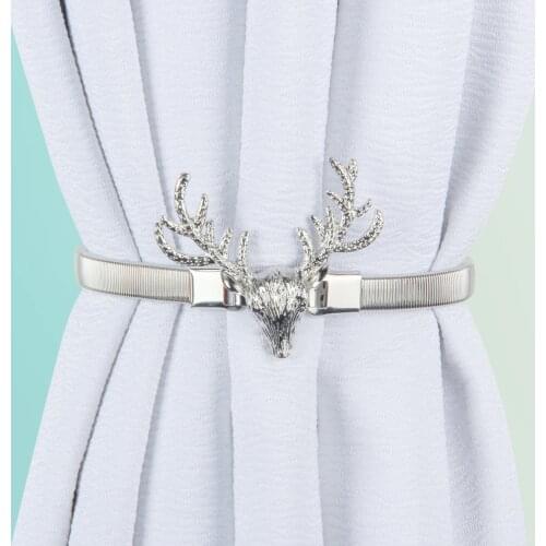 Golden Silver Color Elk Curtains Buckles Clips Window Curtains Tieback Holder Clips Curtain Strap Accessories Easter Decorations