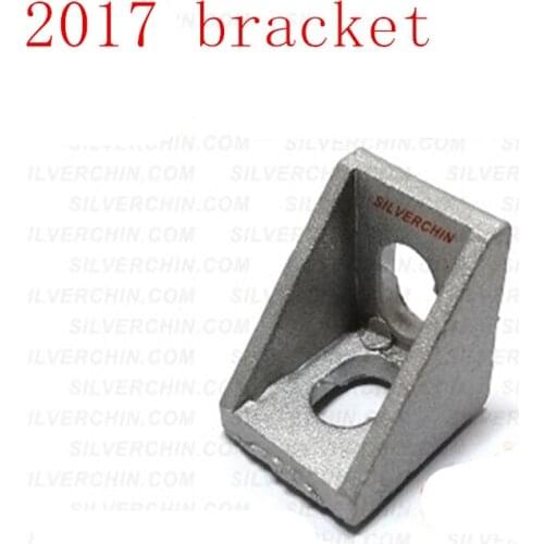 100pcs 2020 corner fitting angle aluminum 17mmx20mm corner bracket for 2020 aluminum profile