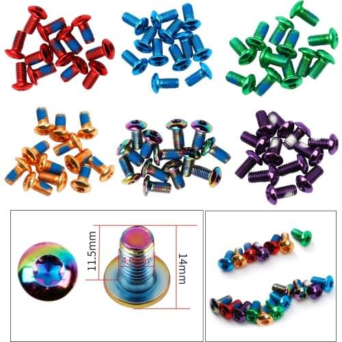 12pcs Bicycle Disc Brake Bolts T25 M5x11.5mm Road Bike Fixing Screws Mountain Road Bike Brake Fixing Screws T25