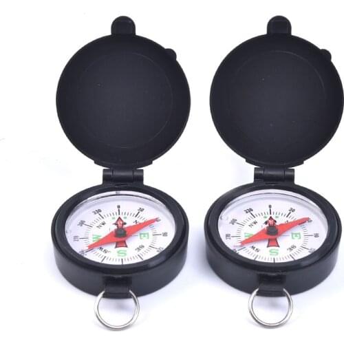 2Pcs Compass Military Camping Hiking Survival Marching Pointing Guider Compass 4.5*1.6cm