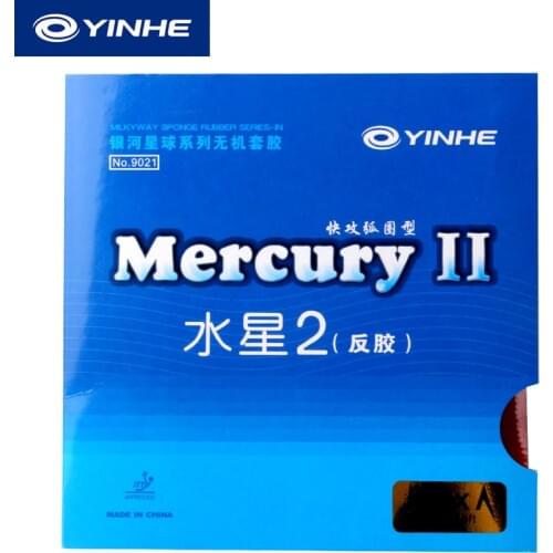 2 Pcs/lot YINHE Mercury II 2 Table Tennis Rubber (Sticky, fast attack) Pips-In Ping Pong Rubber
