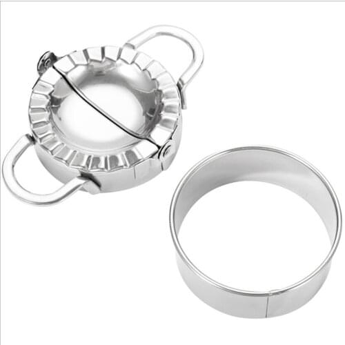 2PCS Stainless Steel Dumpling Maker Manual Ravioli Mold Durable Press Dough Cutter Knife Kitchen Pastry Pasta Tool