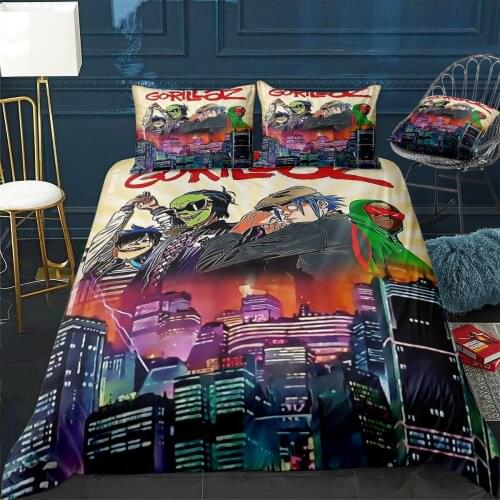 Gorillaz Duvet Cover Comfortable Quilt Home Decora Design Universal Bedding Set Bedclothes+Pillowcase 3pcs