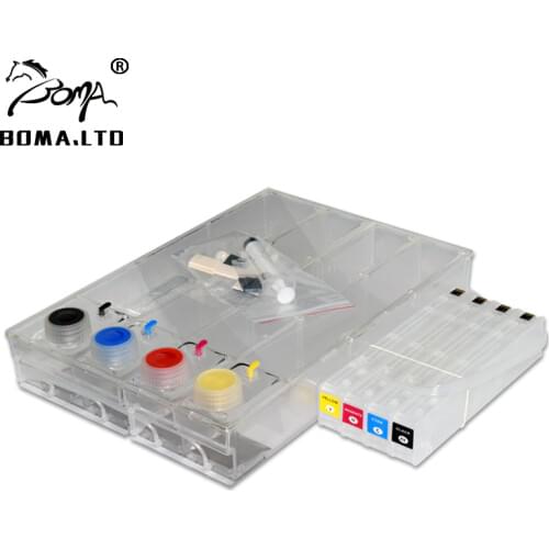 BOMA.LTD 4 Color Ciss System For HP 970 971 970XL 971XL For HP Officejet Pro X451dn X551dw X476dn X576dw Printer Ciss