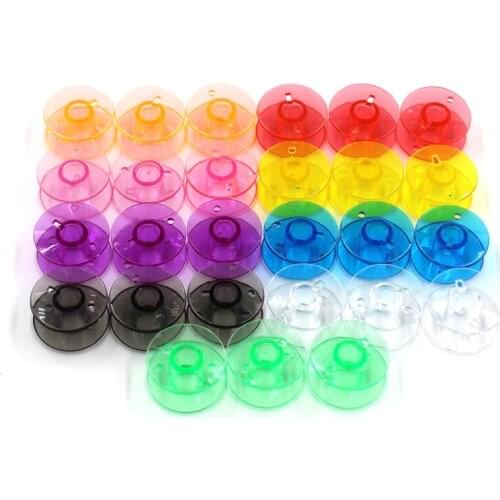 9 Colors Sewing Machine Bobbins Generic Multifunctional Transparent Shuttle Core Wire Shaft Thickening Home Empty Bobbins Tools