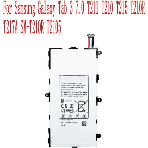 High Quality 4000mAh T4000E Battery For Samsung Galaxy Tab 3 7.0 T211 T210 T215 T210R T217A SM-T210R T2105 Cell Phone
