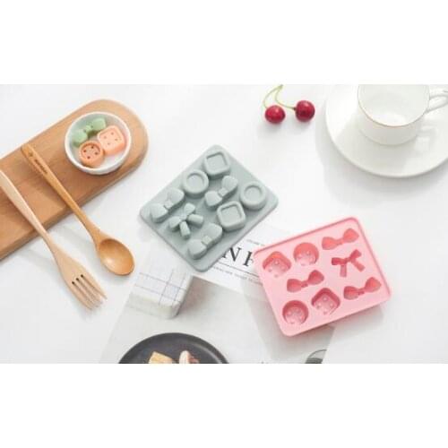 Bow candy button shaped ice grid - silica gel ice grid