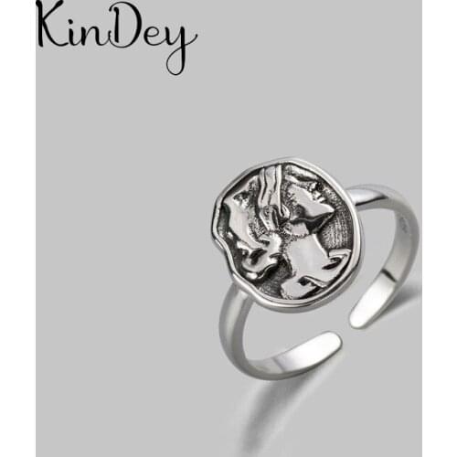 Bohemian Charm Boho Queen Rings For Women Lover Wedding Bridal Valentines Gifts Men Open Retro Antique Rings 2021