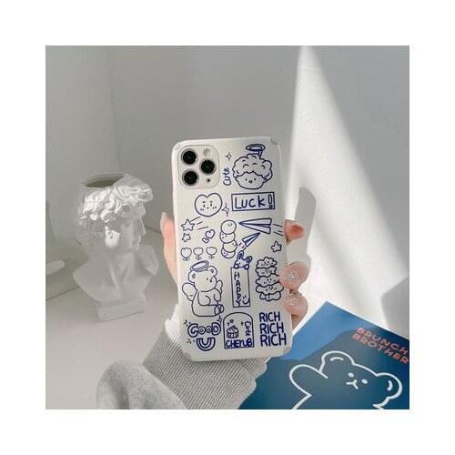 Phone case mobile shell for iphone11 XR XS 7/8/SE 2020 11pro Xs 7p/8plus X/Xs 12 12pro/max 12mini ins cute cartoon bear